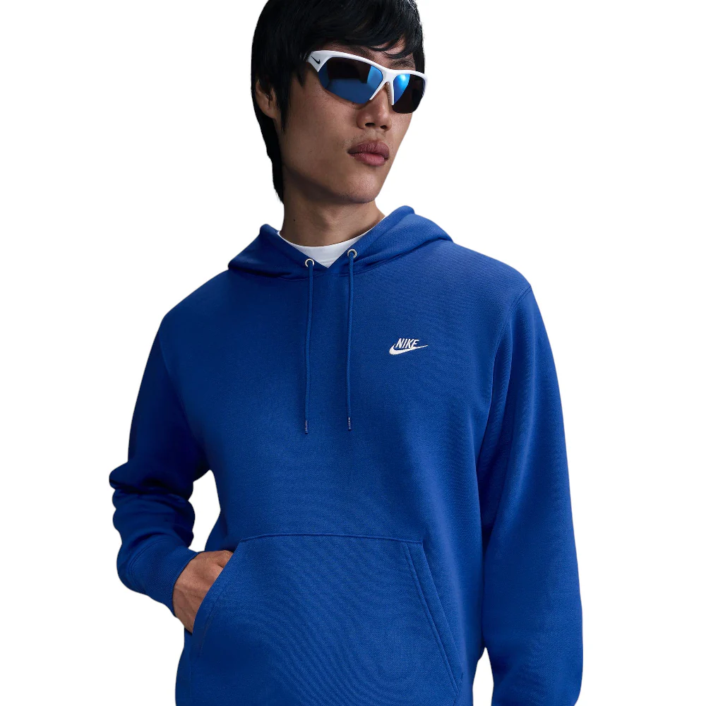 Club Pullover Fleece Hoodie Blue - Image 4