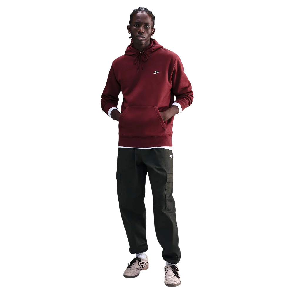 Club Pullover Fleece Hoodie Red
