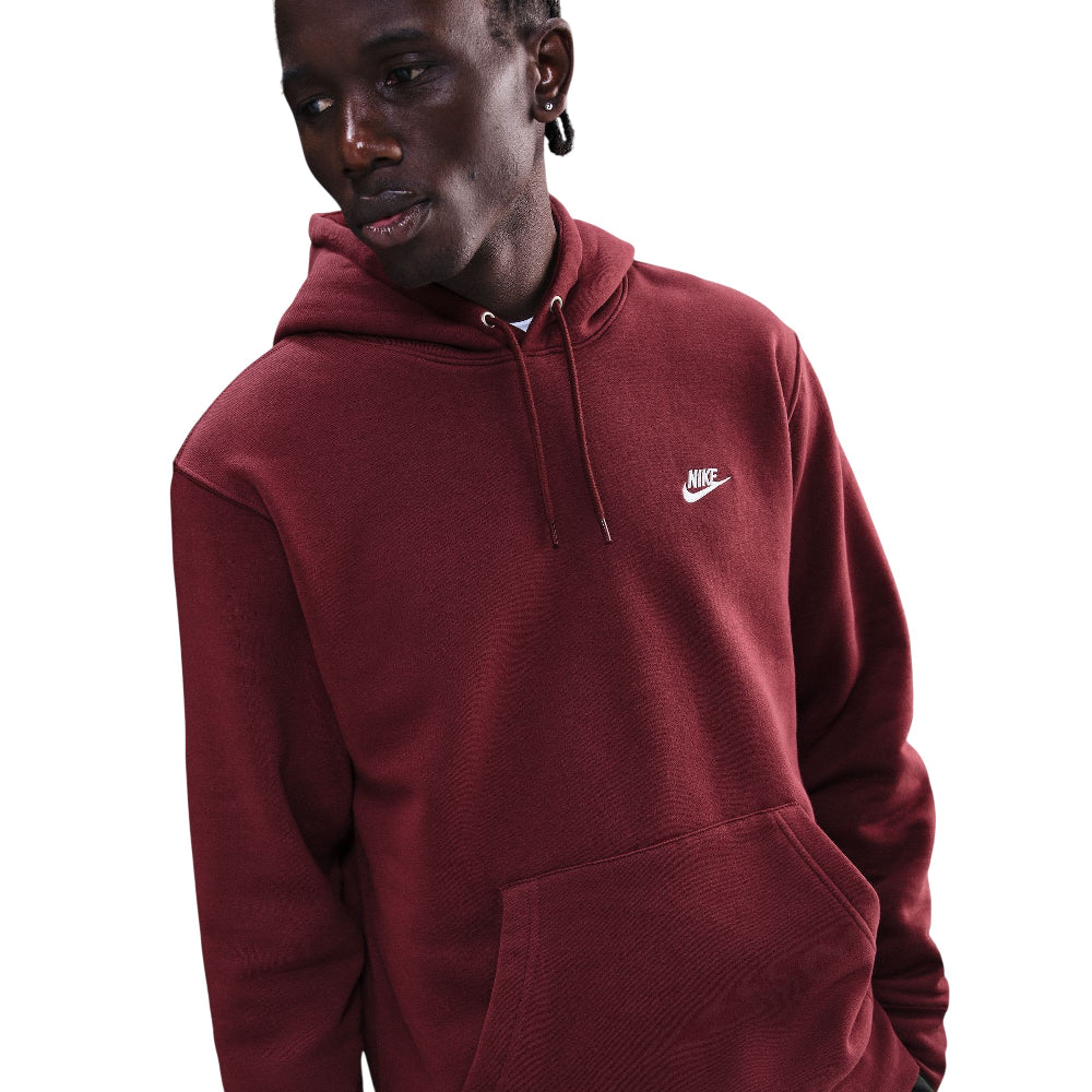 Club Pullover Fleece Hoodie Red - Image 3