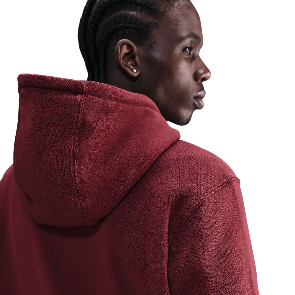 Club Pullover Fleece Hoodie Red - Image 4