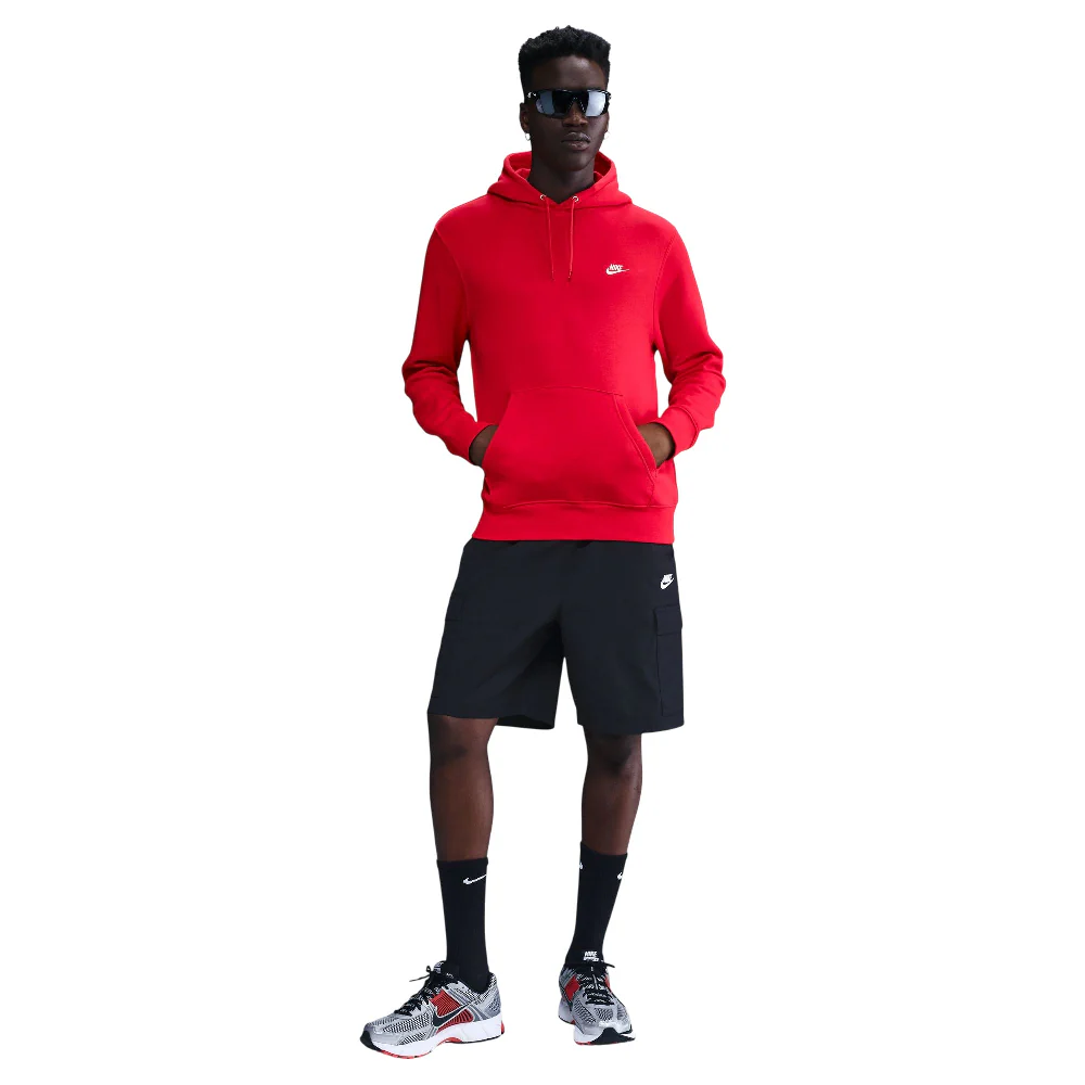 Club Pullover Fleece Hoodie Red