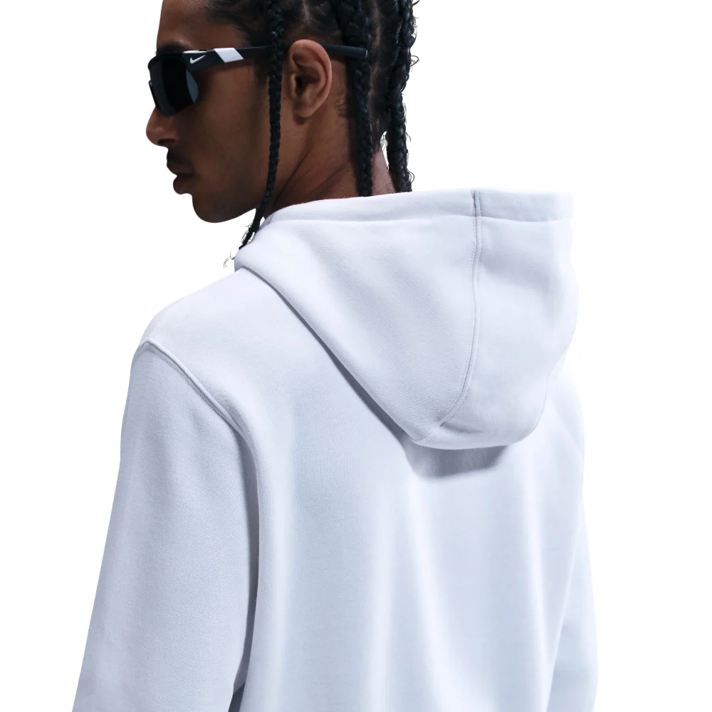 Club Pullover Fleece Hoodie White - Image 4