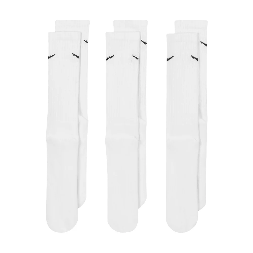Cushioned Training Crew Socks (3 Pairs) White - Image 3