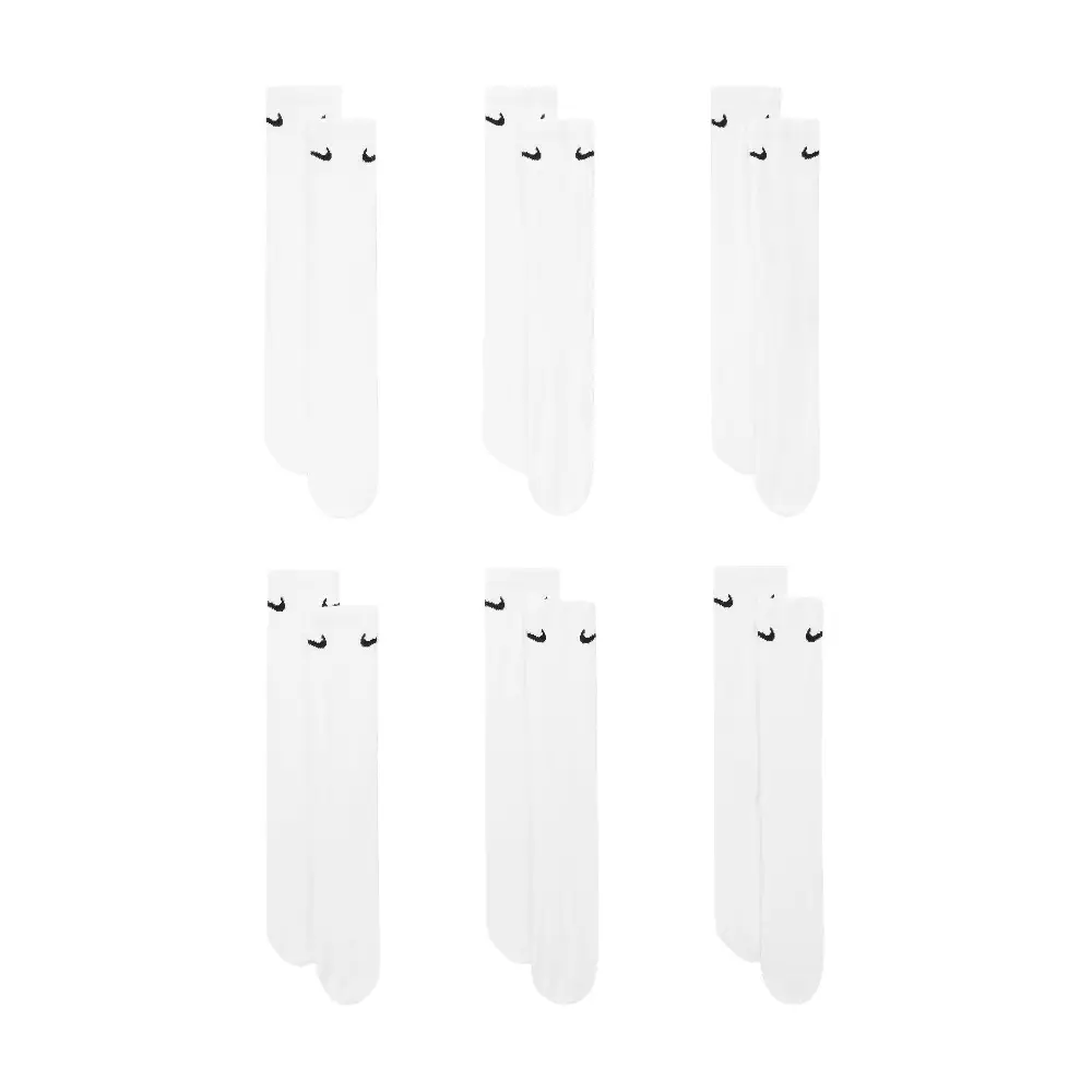 Everyday Cushioned Training Crew Socks (6 Pairs) White - Image 2