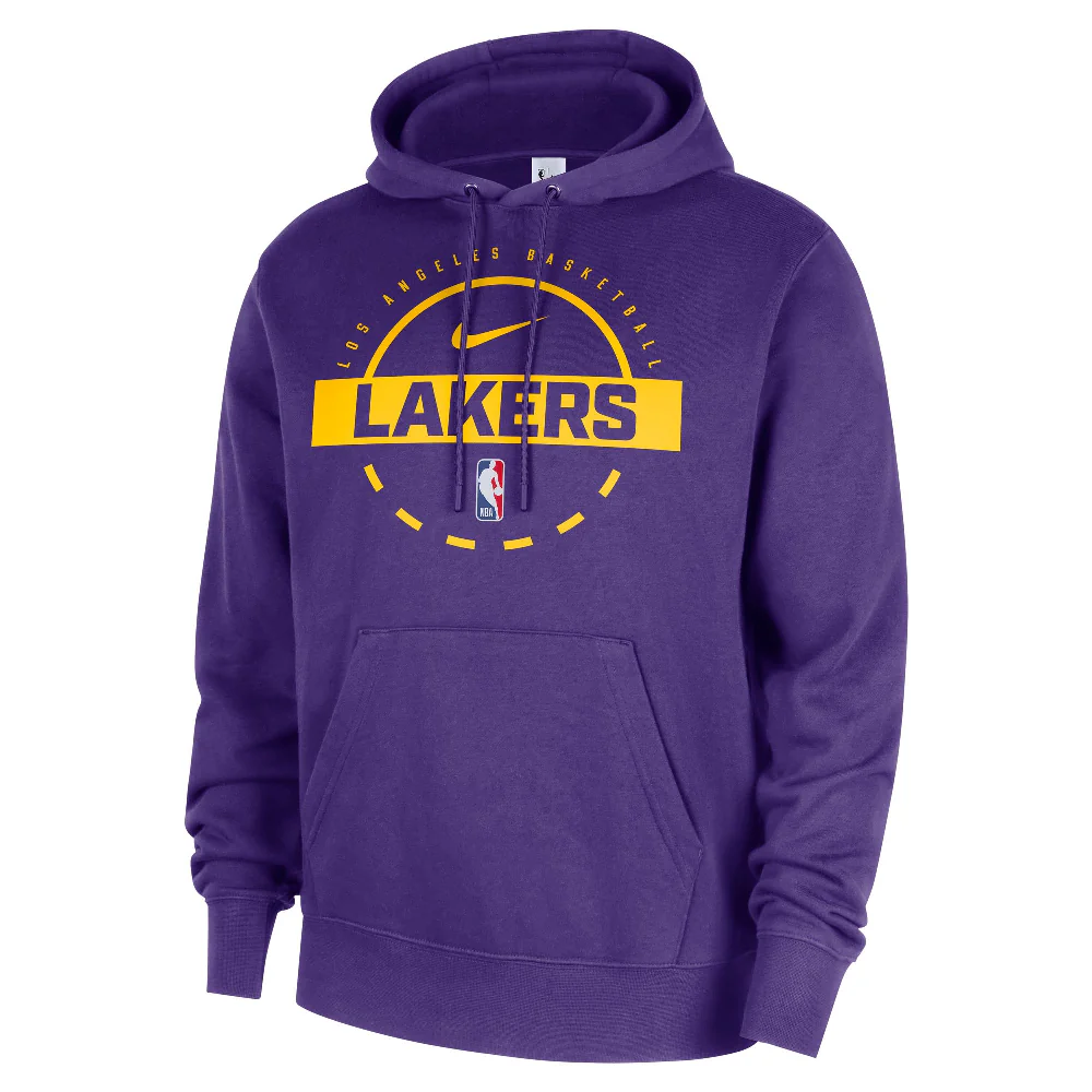 Los Angeles Lakers Club NBA Practice Pullover Hoodie Purple