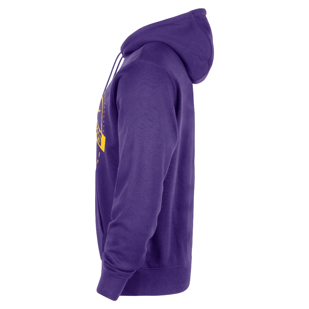 Los Angeles Lakers Club NBA Practice Pullover Hoodie Purple - Image 3