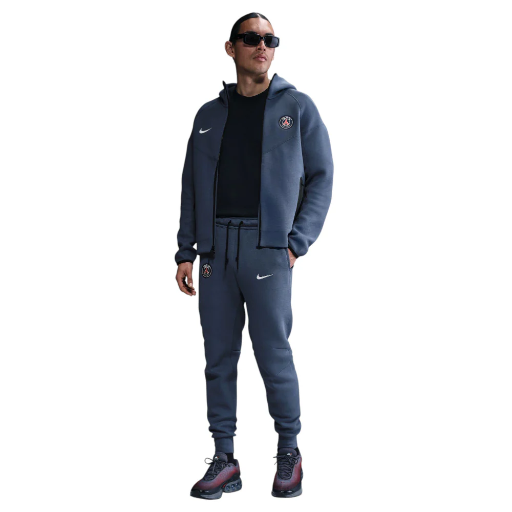 Paris Saint-Germain Tech Nike Soccer Fleece Pant Blue - Image 3