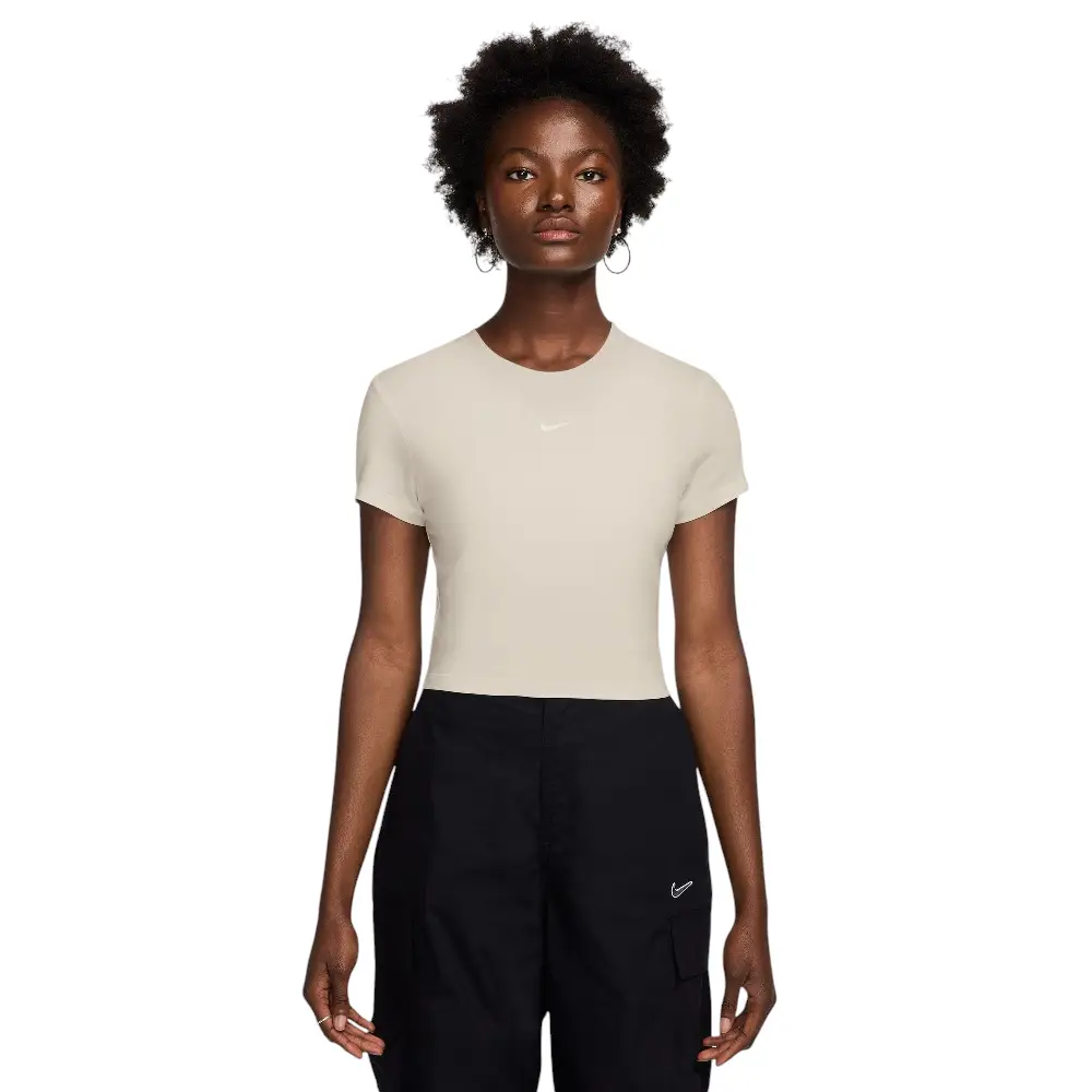 Sportswear Chill Knit Cropped T-Shirt Beige