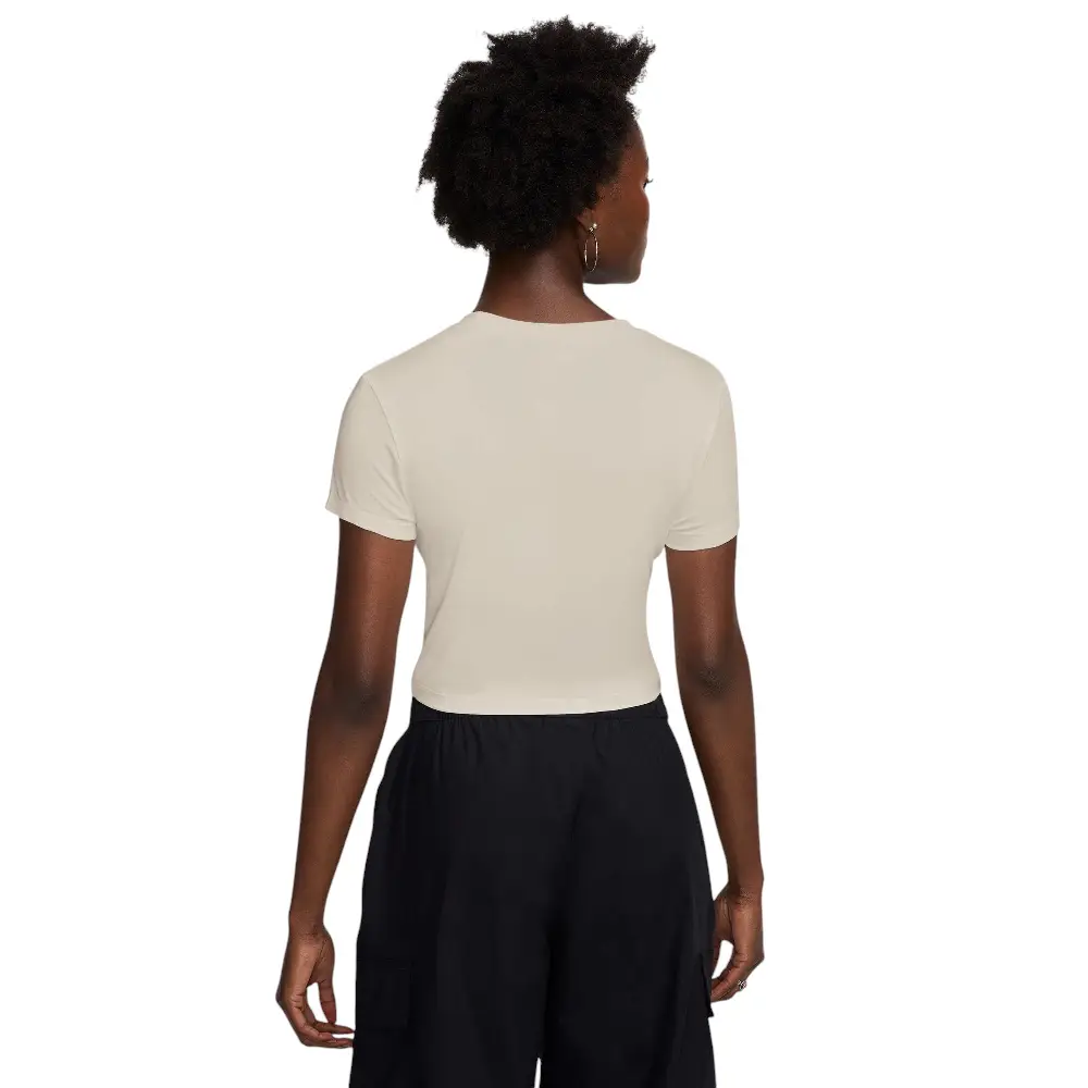 Sportswear Chill Knit Cropped T-Shirt Beige - Image 2