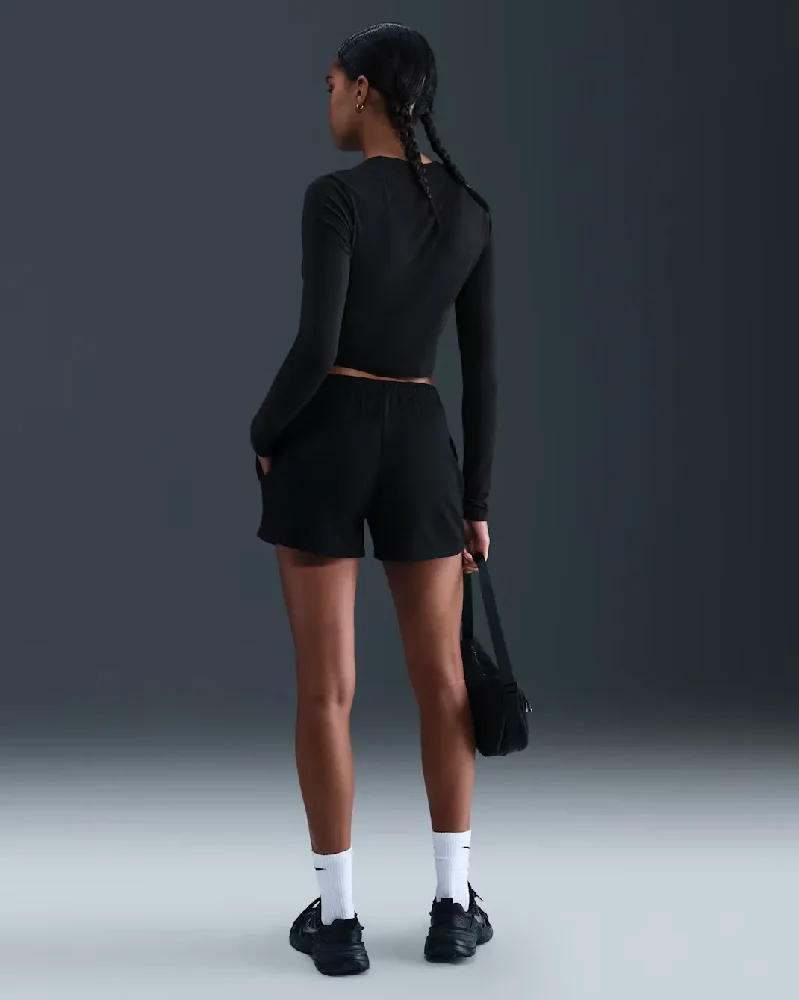 Sportswear Chill Knit Slim Long-Sleeve Cropped Top Black - Image 8
