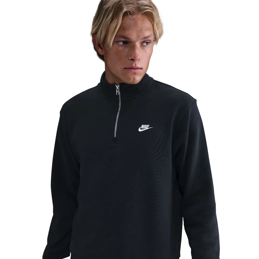 Sportswear Club 1/2-Zip Fleece Top Black - Image 3