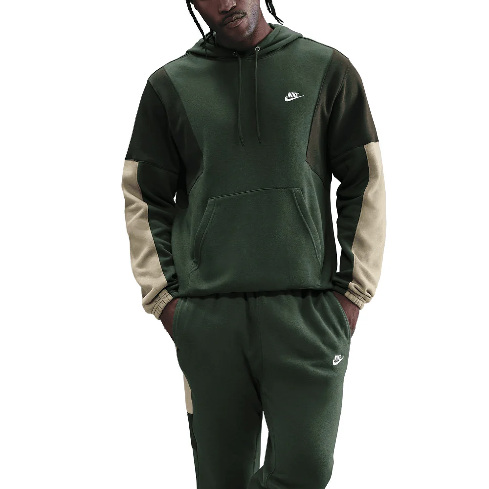Sportswear Club Fleece Hooded Tracksuit Green - Image 5
