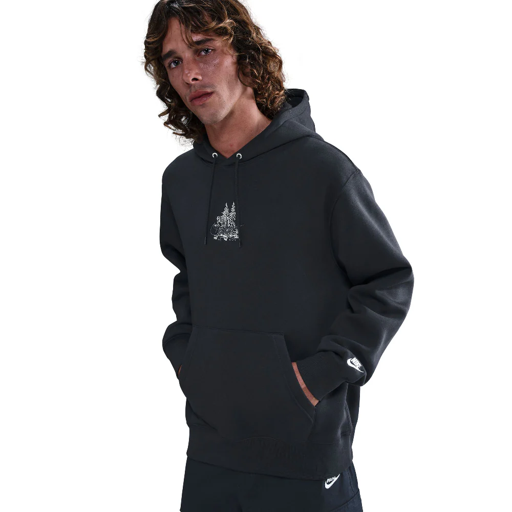 Sportswear Club Fleece Hoodie Black - Image 3