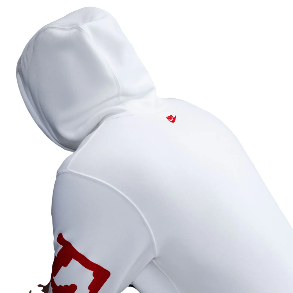 Sportswear Club Fleece Hoodie White - Image 4