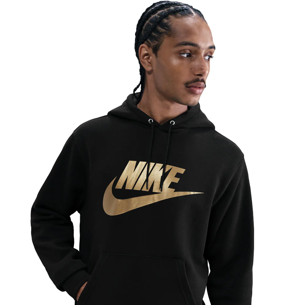 Sportswear Club Fleece Pullover Hoodie Black - Image 3