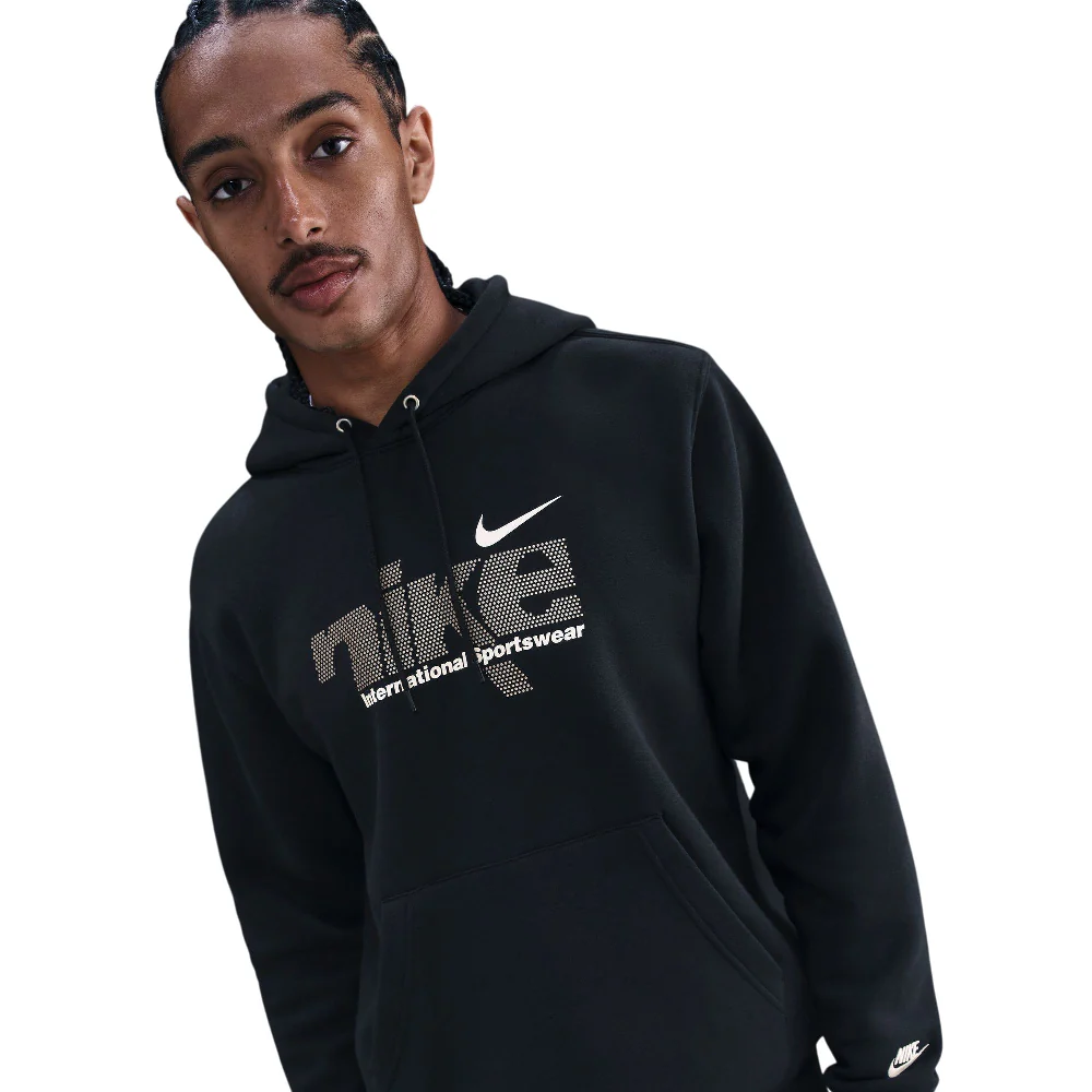 Sportswear Club Fleece Pullover Hoodie Black - Image 3
