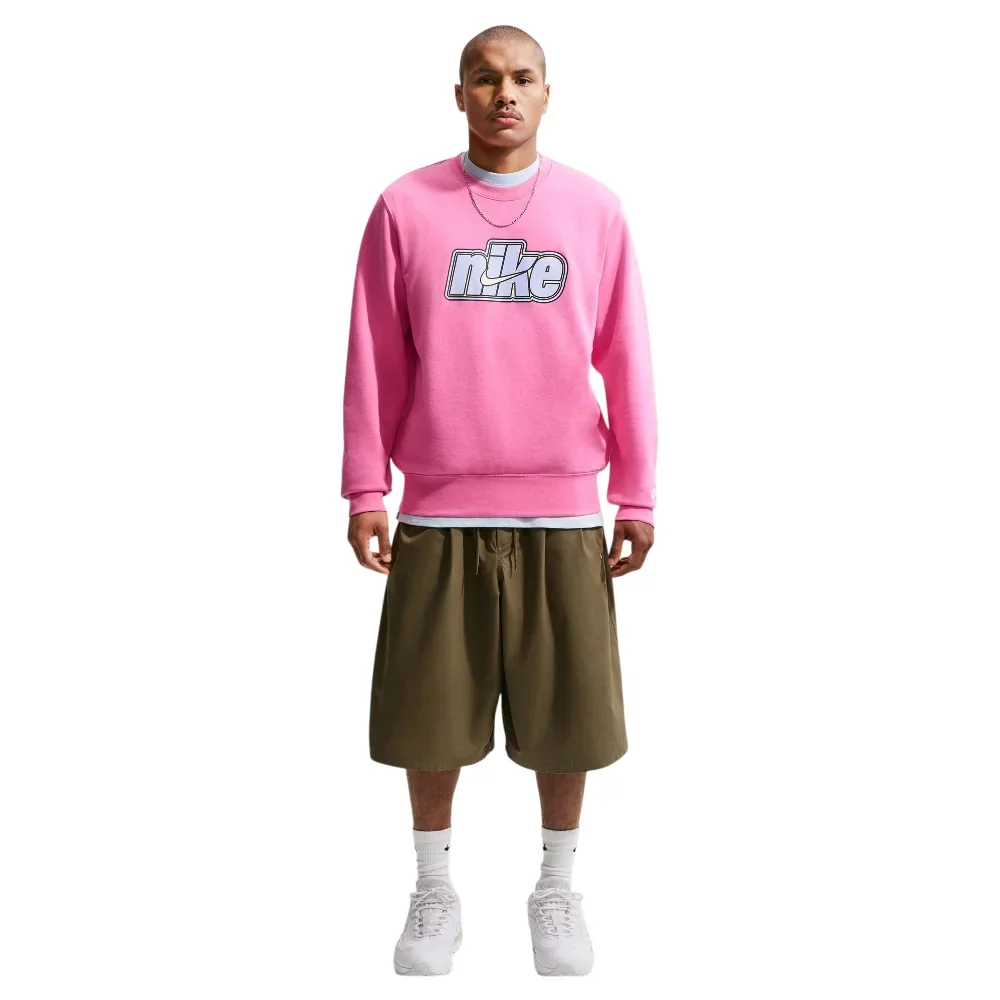 Sportswear Club French Terry Crew-Neck Sweatshirt Red