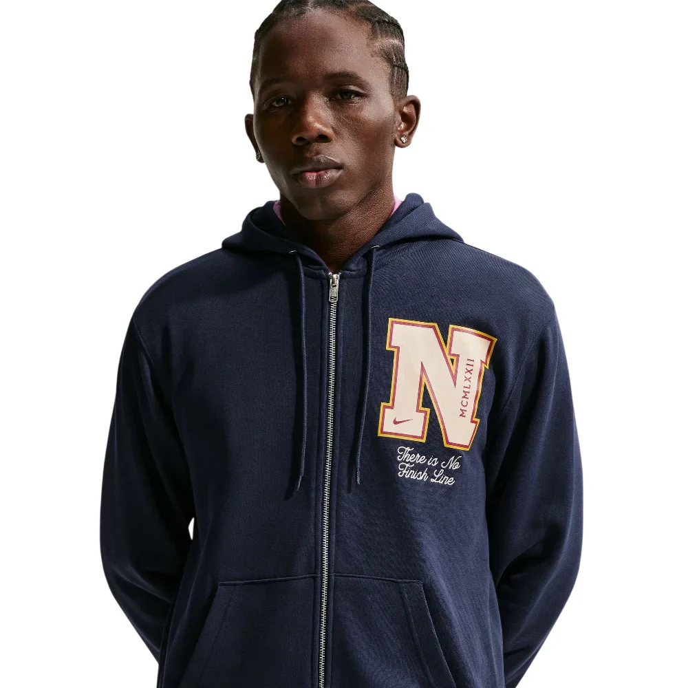 Sportswear Club French Terry Full-Zip Hoodie Blue - Image 3