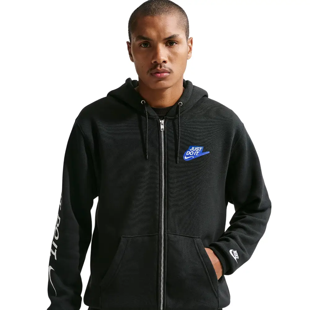 Sportswear Club Full-Zip Fleece Hoodie Black - Image 3