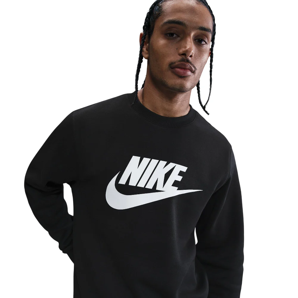 Sportswear Club Graphic Fleece Crew Sweat Black - Image 3