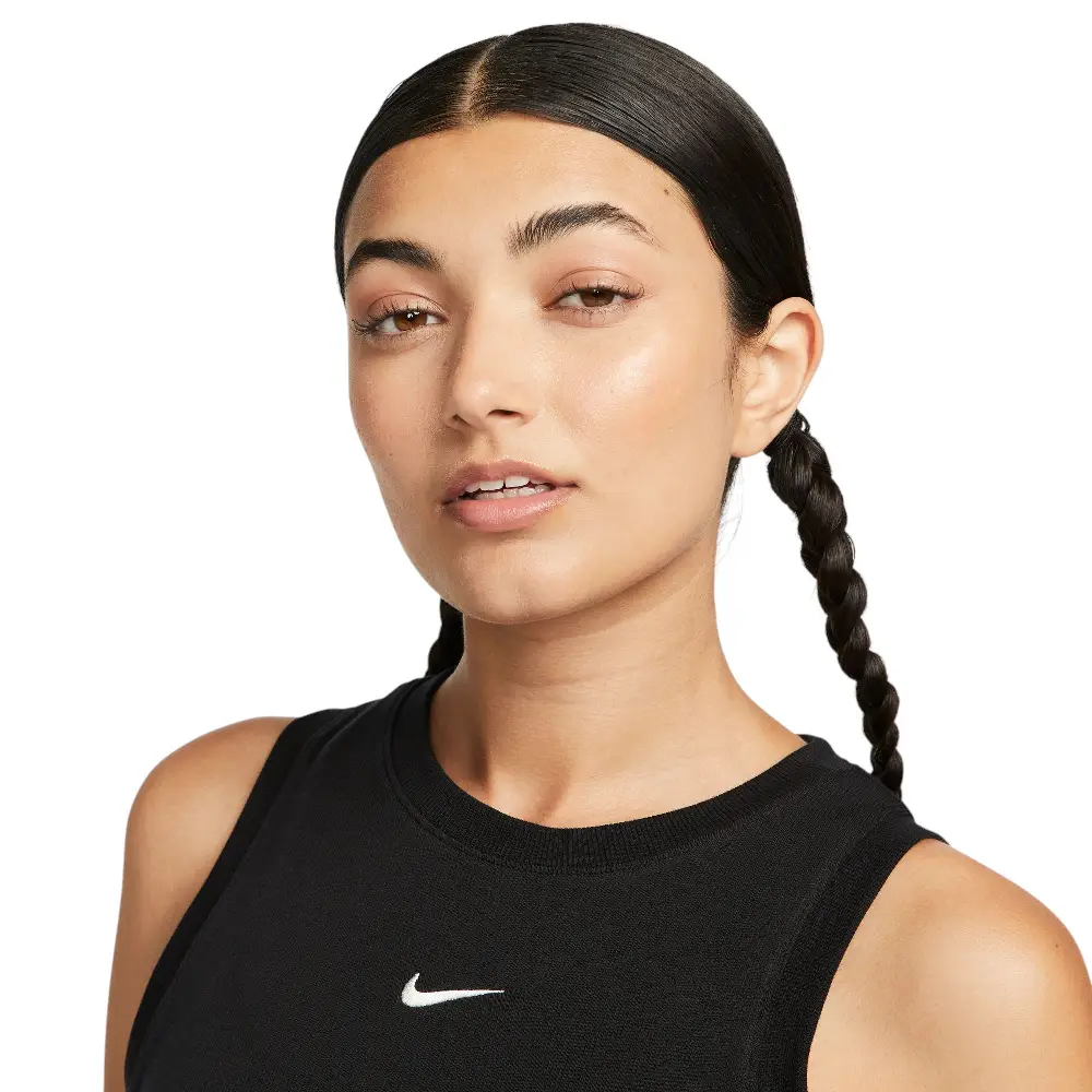 Sportswear Essential Rib Crop Tank Top Black - Image 3