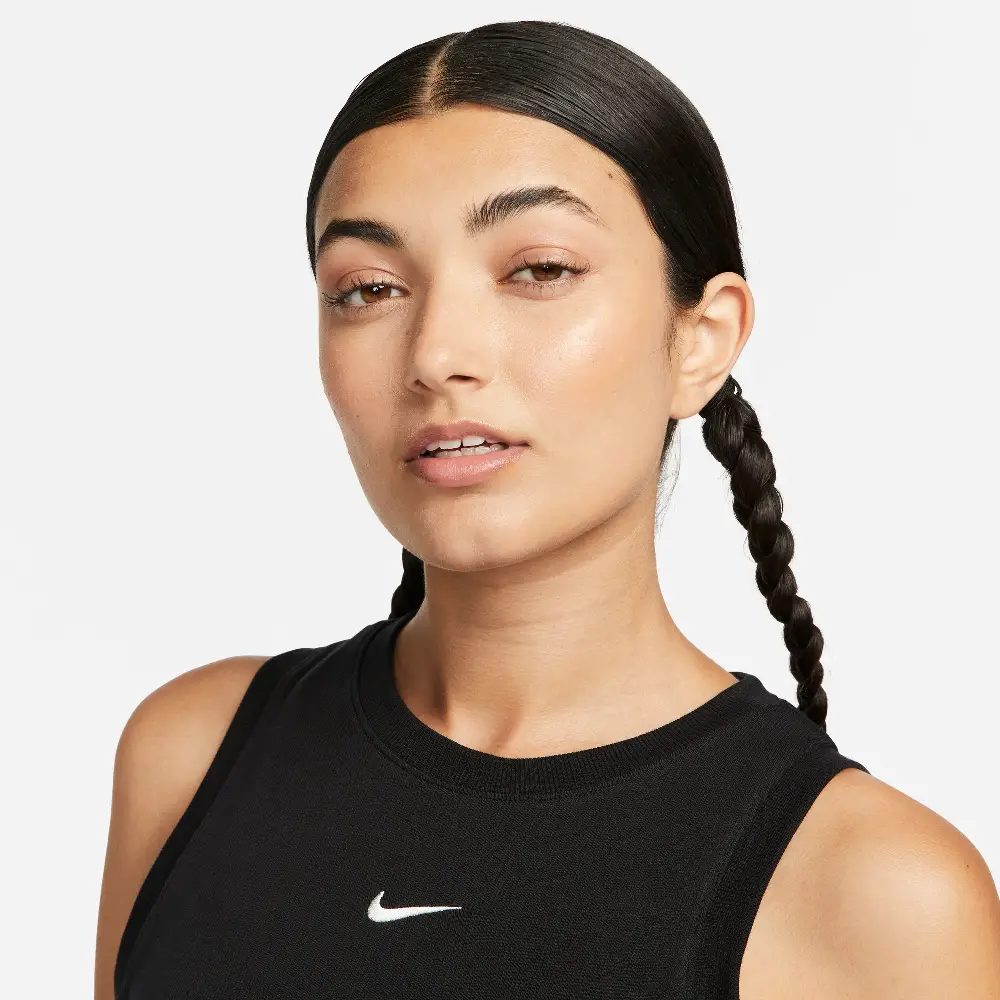 Sportswear Essential Rib Crop Tank Top Black - Image 6