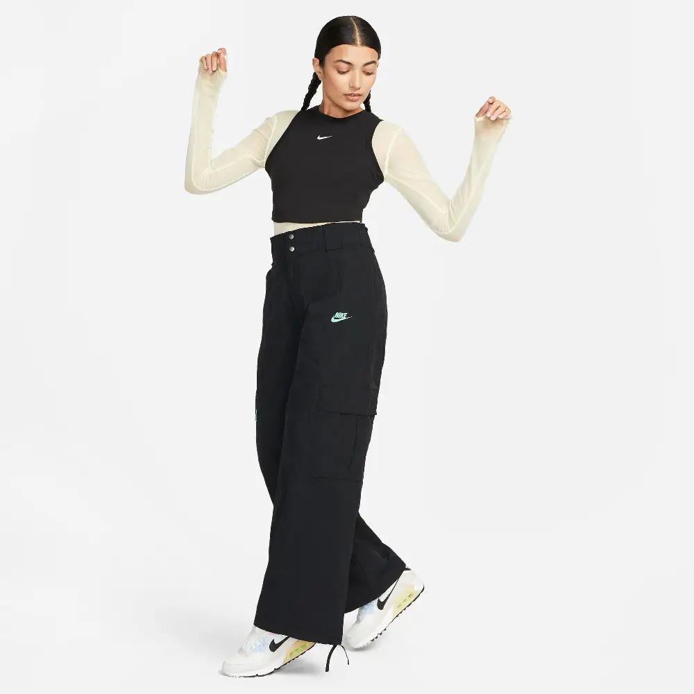 Sportswear Essential Rib Crop Tank Top Black - Image 7