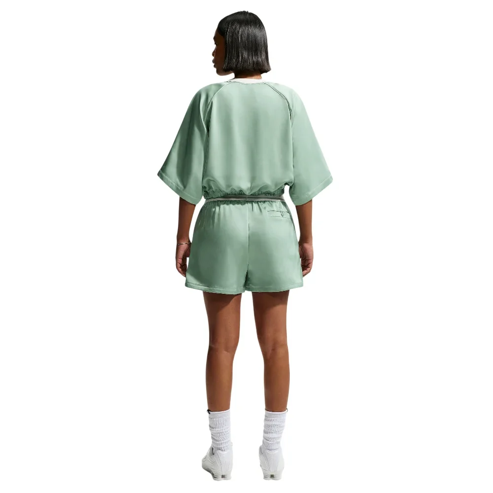 Sportswear Loose Mid-Rise Satin Shorts Grey - Image 3