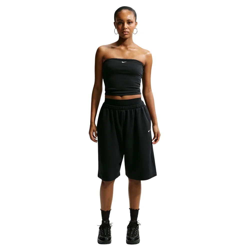 Sportswear Oversized Mid-Rise French Terry Bermuda Shorts Black - Image 2
