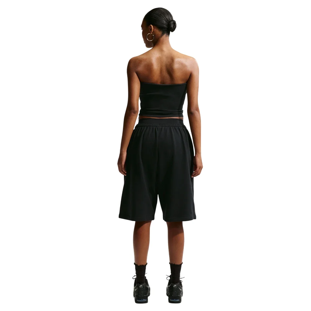 Sportswear Oversized Mid-Rise French Terry Bermuda Shorts Black - Image 3