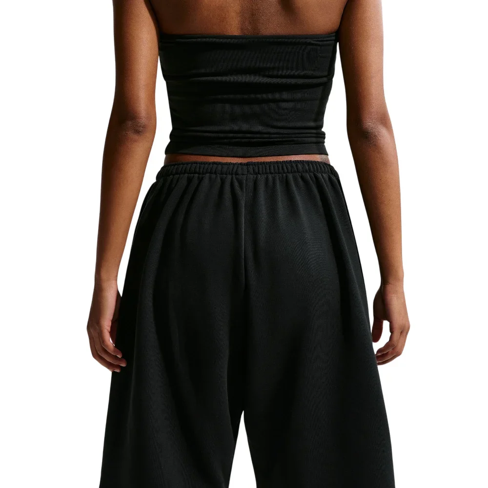 Sportswear Oversized Mid-Rise French Terry Bermuda Shorts Black - Image 4