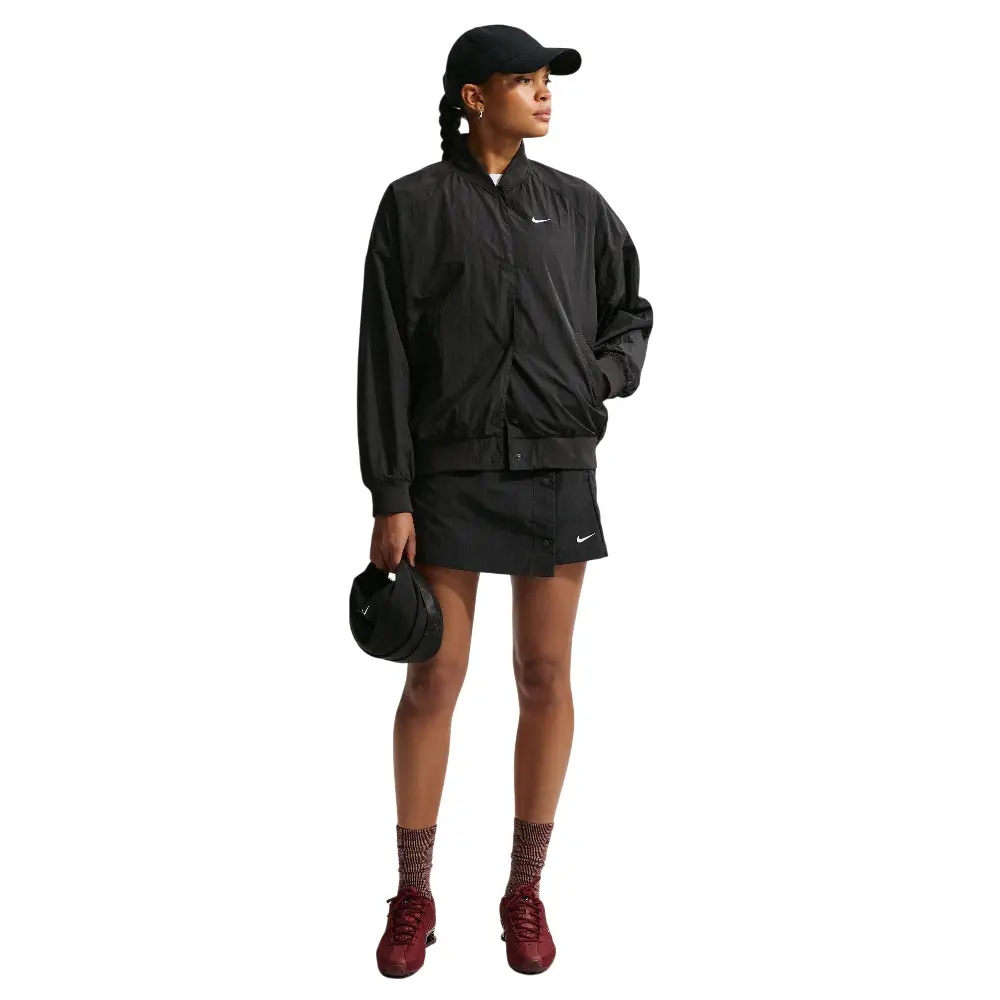 Sportswear Oversized Varsity Jacket Black