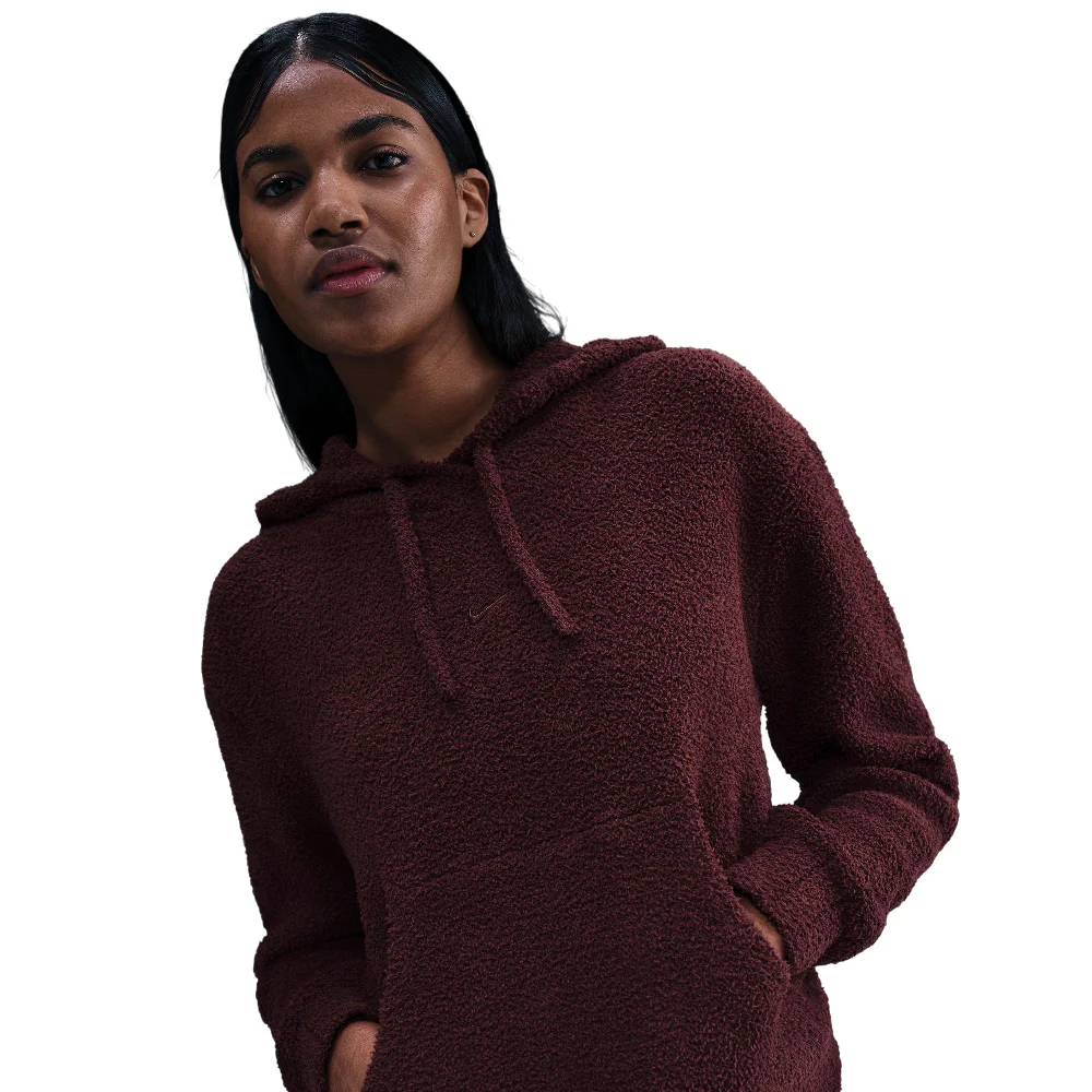 Sportswear Phoenix Cozy Bouclé Loose Knit Hoodie Red - Image 3
