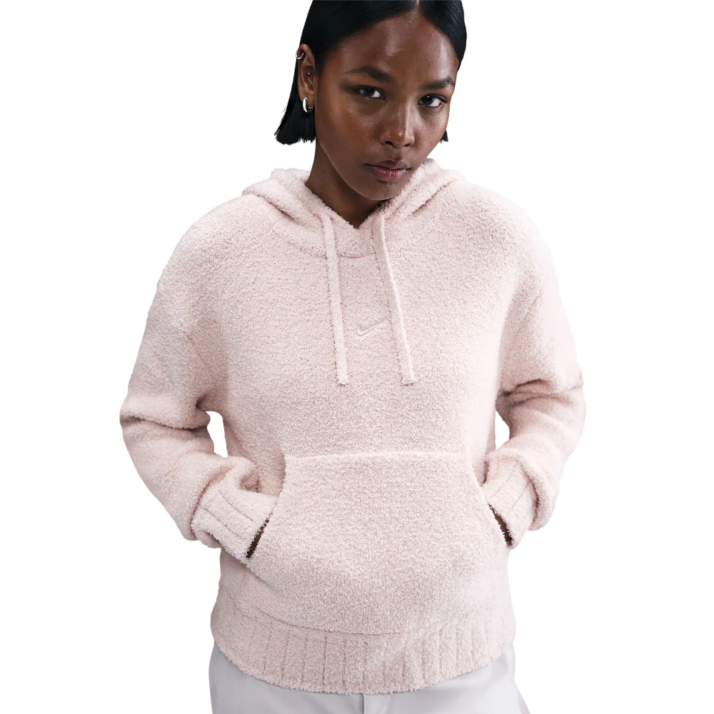 Sportswear Phoenix Cozy Bouclé Loose Knit Hoodie Red - Image 3