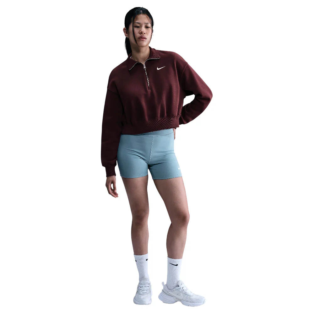 Sportswear Phoenix Fleece 1/4-Zip Cropped Sweatshirt Red
