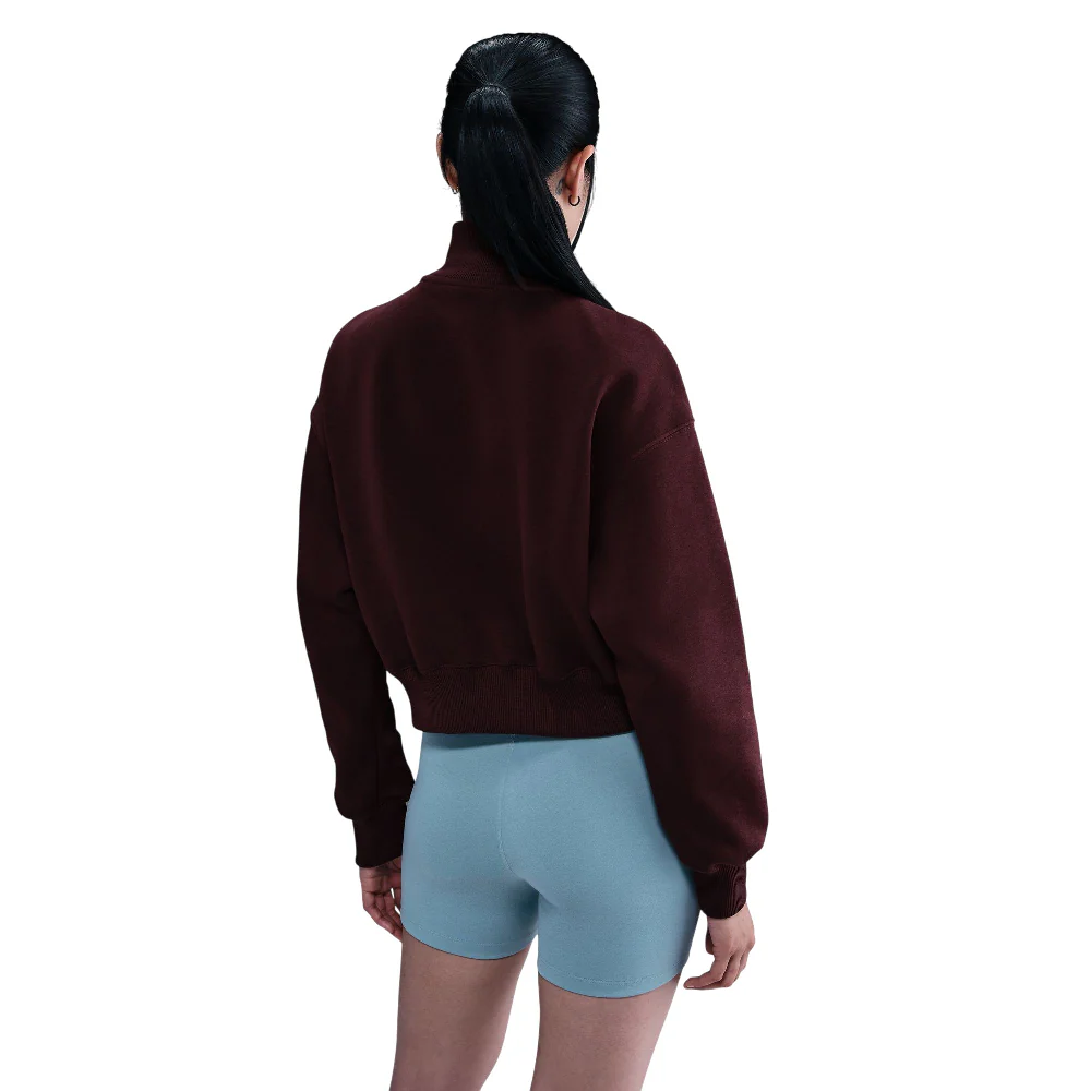 Sportswear Phoenix Fleece 1/4-Zip Cropped Sweatshirt Red - Image 4