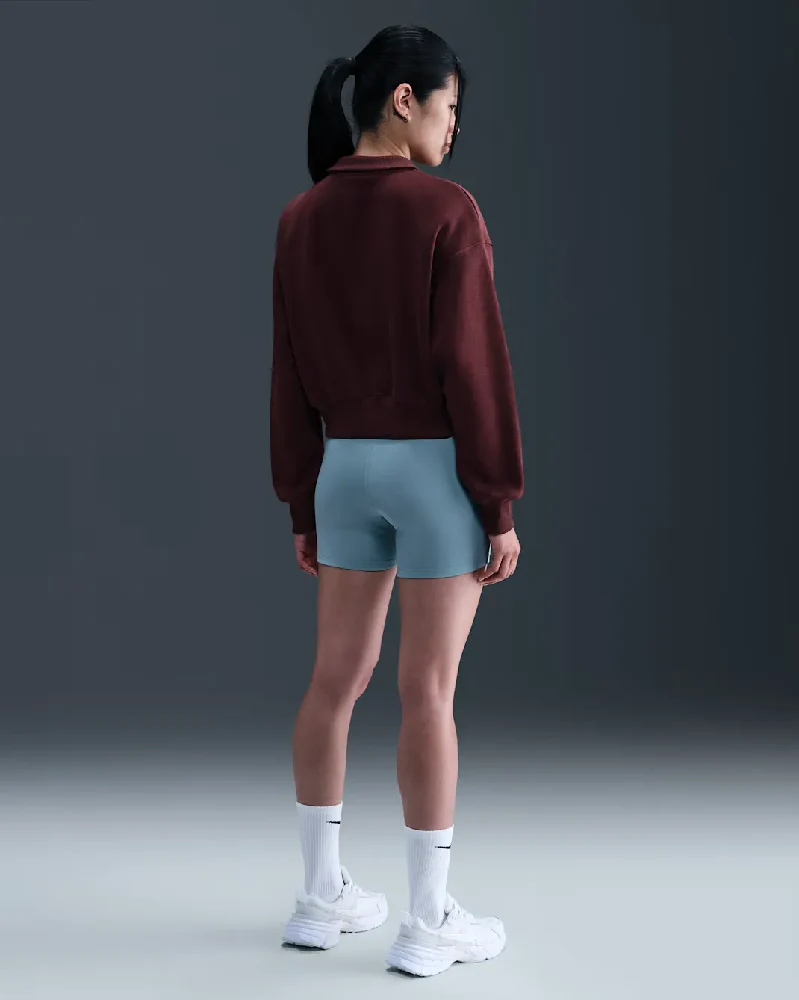 Sportswear Phoenix Fleece 1/4-Zip Cropped Sweatshirt Red - Image 8