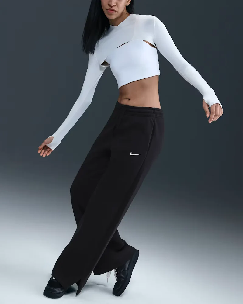Sportswear Phoenix Fleece High-Waisted Wide-Leg Pants Black - Image 8