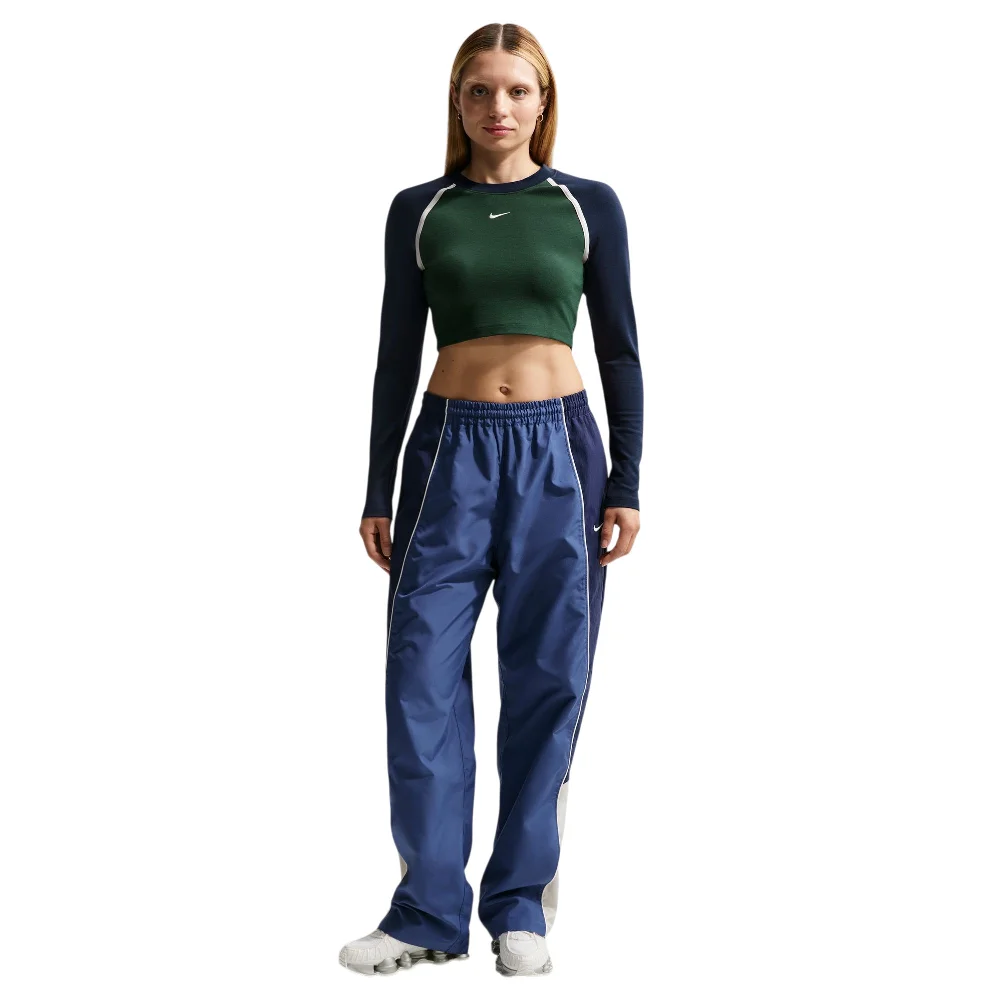Sportswear Tight Long-Sleeve Cropped Top Green