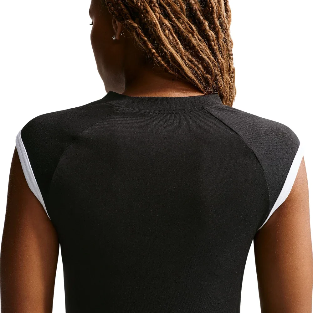 Sportswear Tight Sleeveless 1/4-Zip Top Black - Image 4