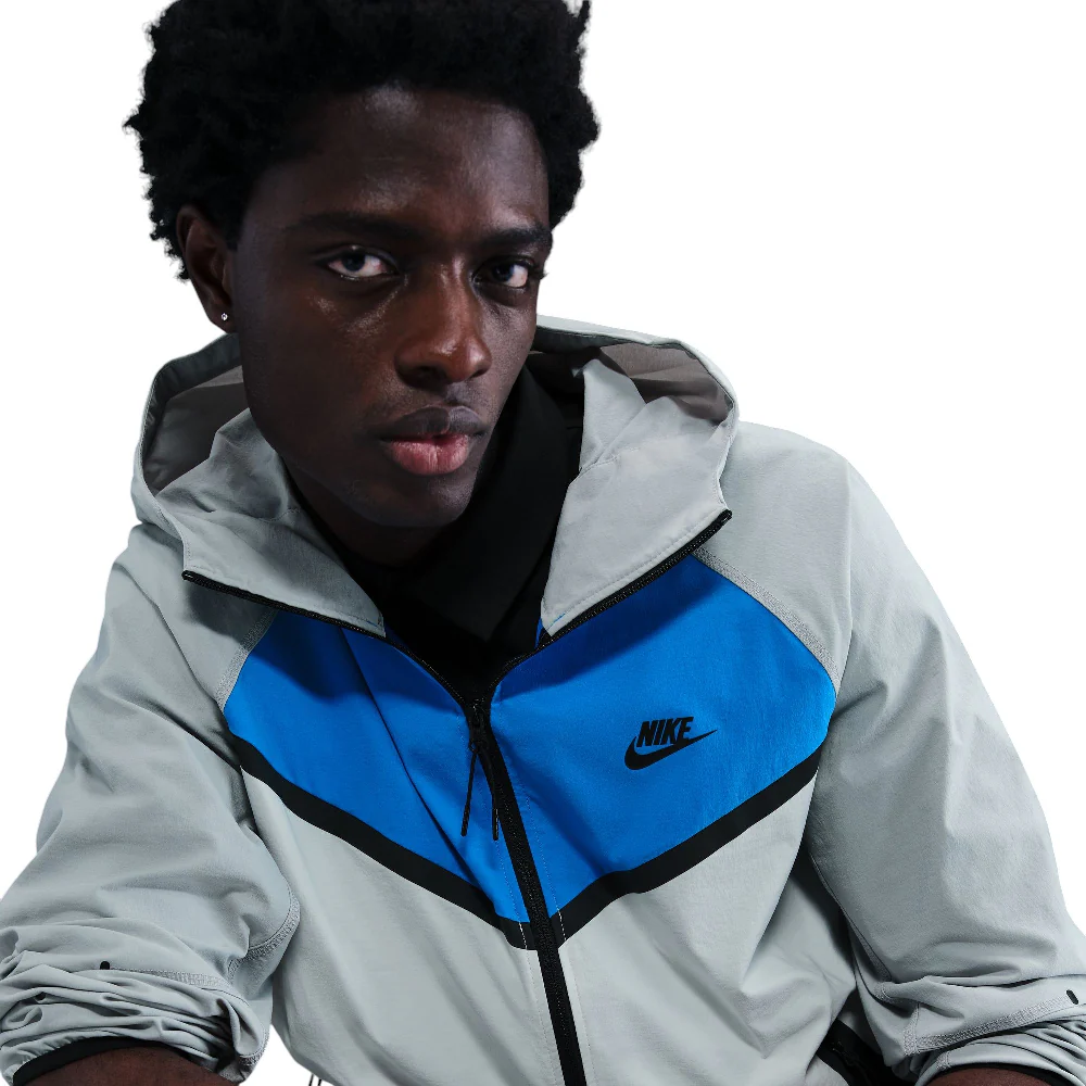 Tech Woven Full-Zip Windrunner Jacket Grey - Image 5