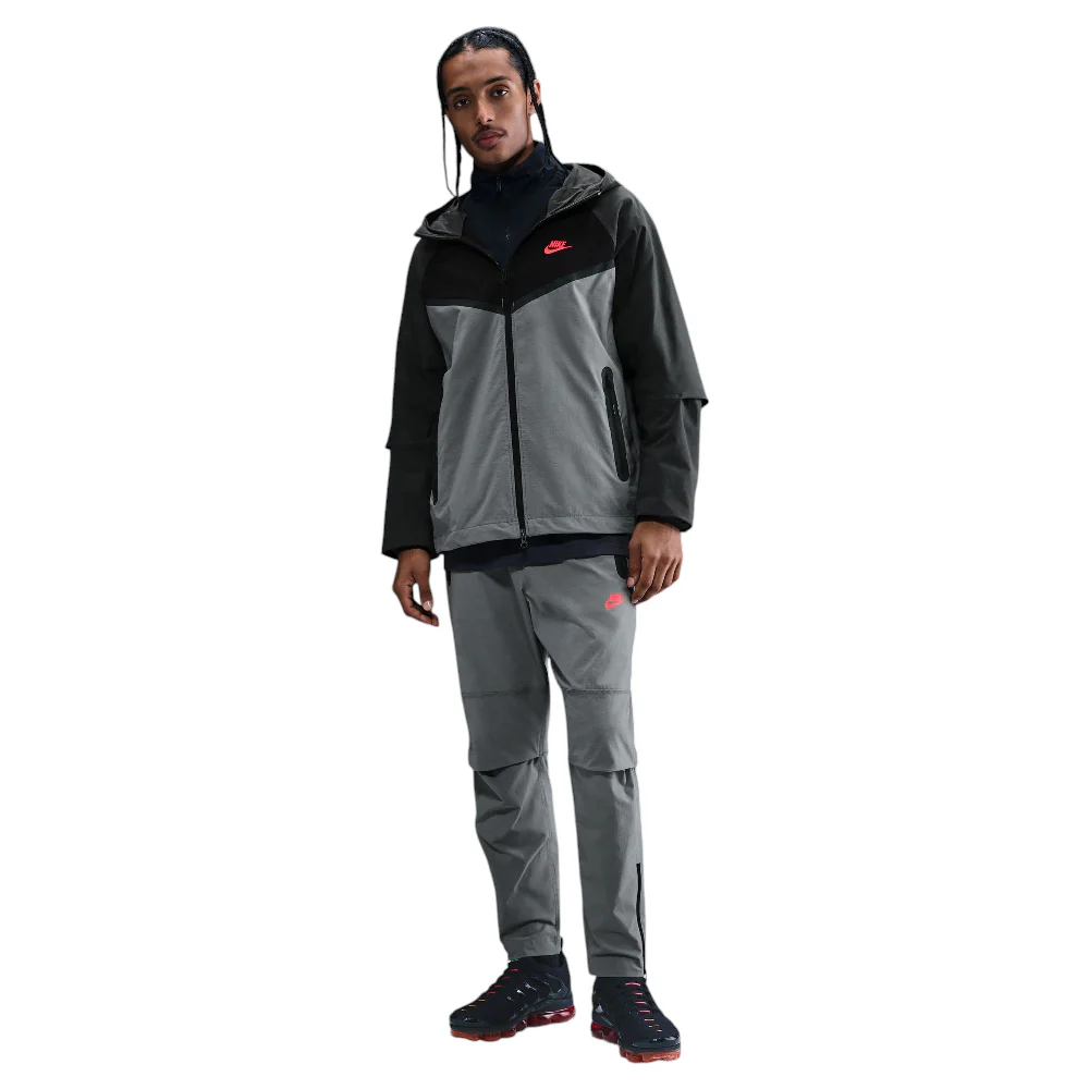Tech Woven Full-Zip Windrunner Jacket Grey
