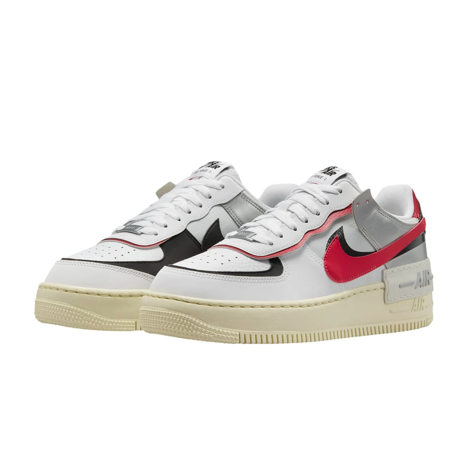 Air Force 1 Low Shadow White/Silver/Gym Red - Image 2