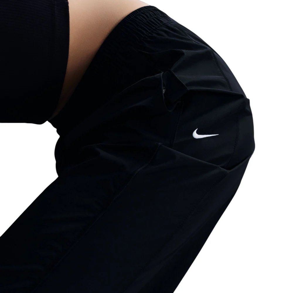 Windrunner High-Waisted Woven Open-Hem Pants Black - Image 4