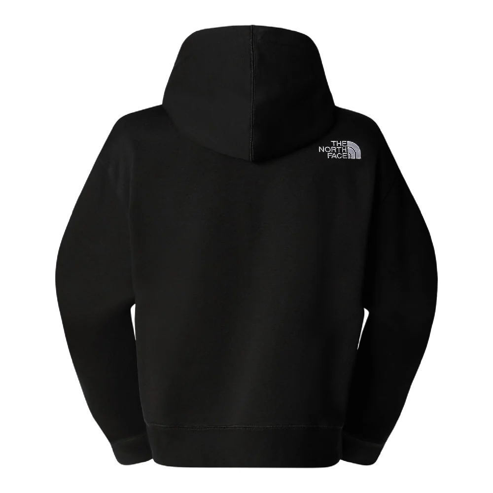 Essential Crop Hoodie Black - Image 2