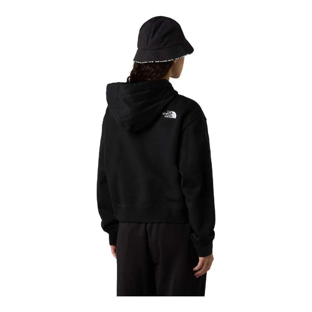Essential Crop Hoodie Black - Image 4