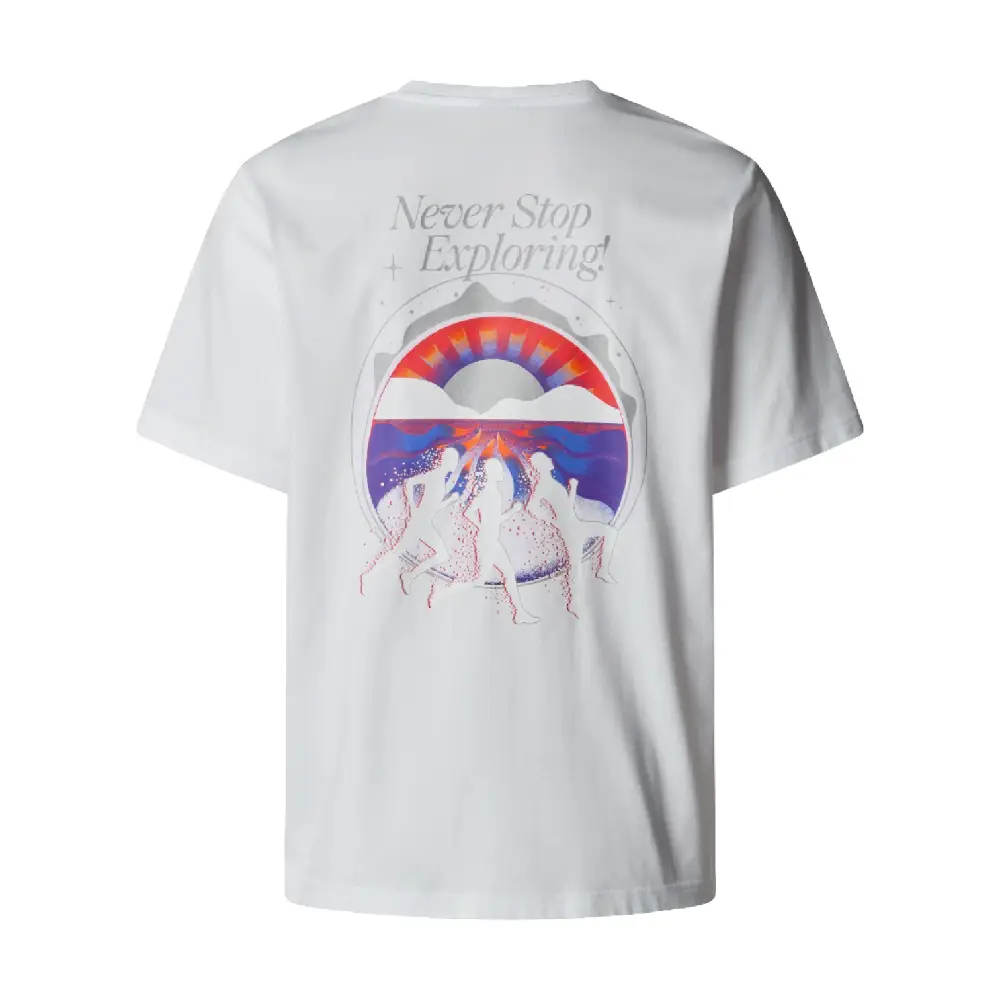 Never Stop Relaxed T-Shirt White - Image 2