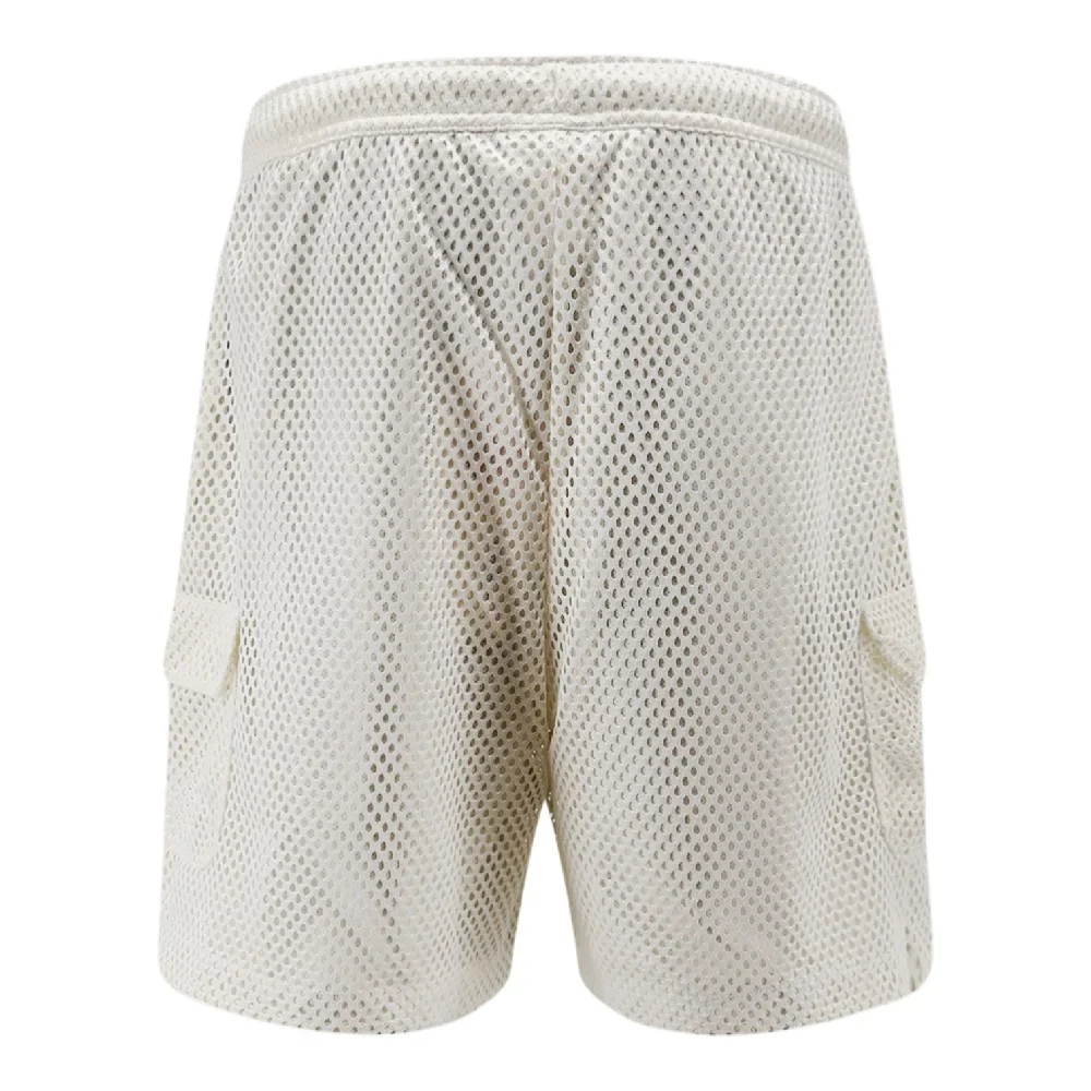 Red Box Mesh Utility Short White Dune