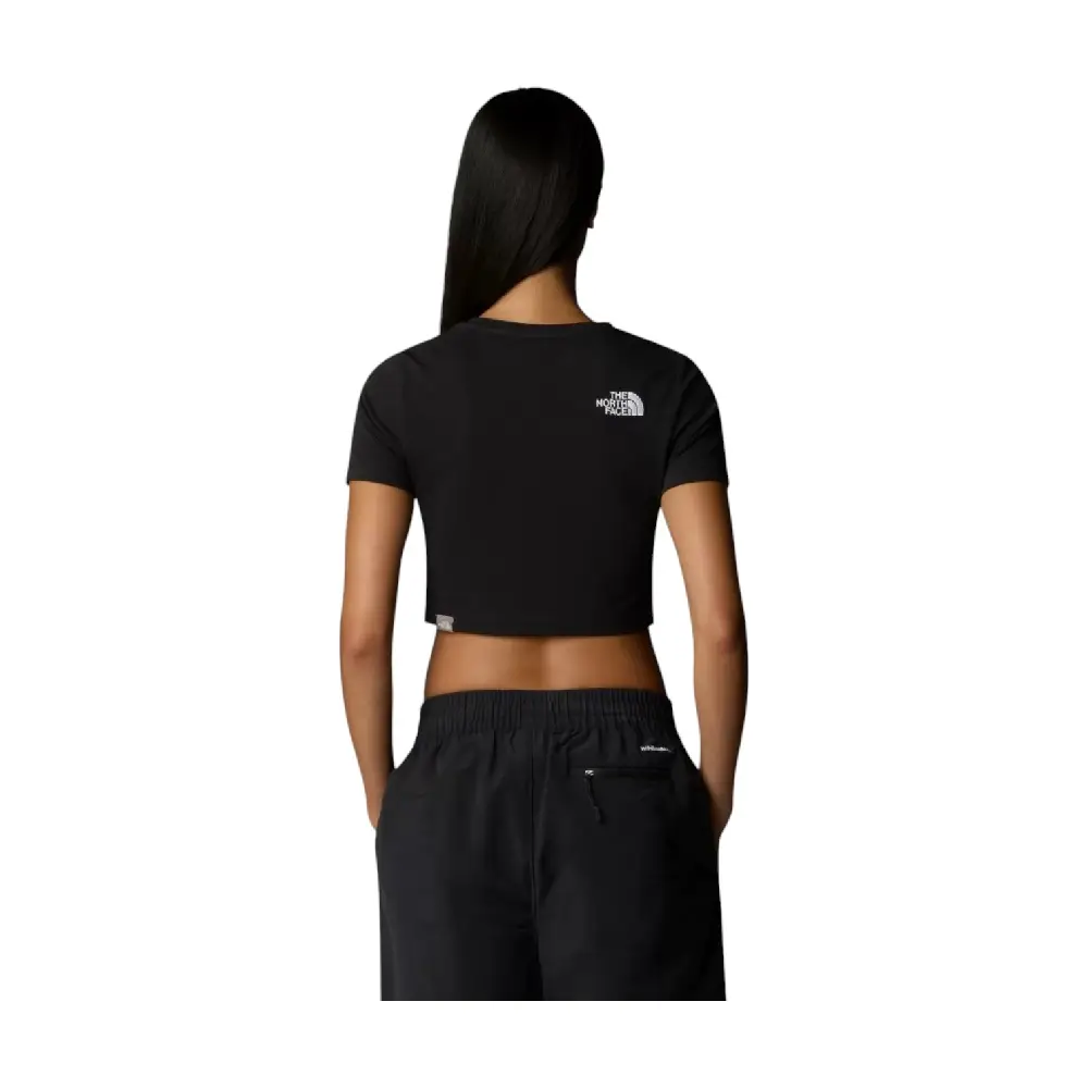 S/S Essential Cropped Slim T-Shirt Black - Image 4