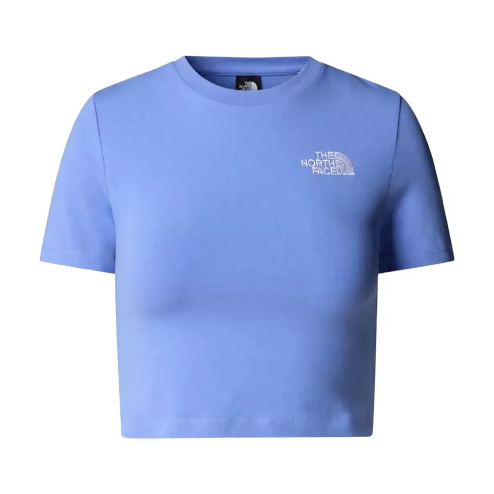 S/S Essential Cropped Slim T-Shirt Blue